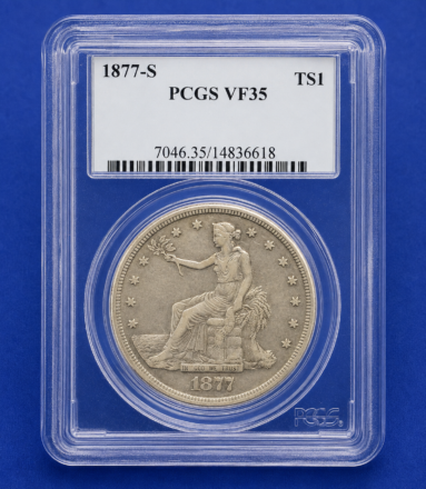 1877-S US Silver Trade Dollar - PCGS VF35