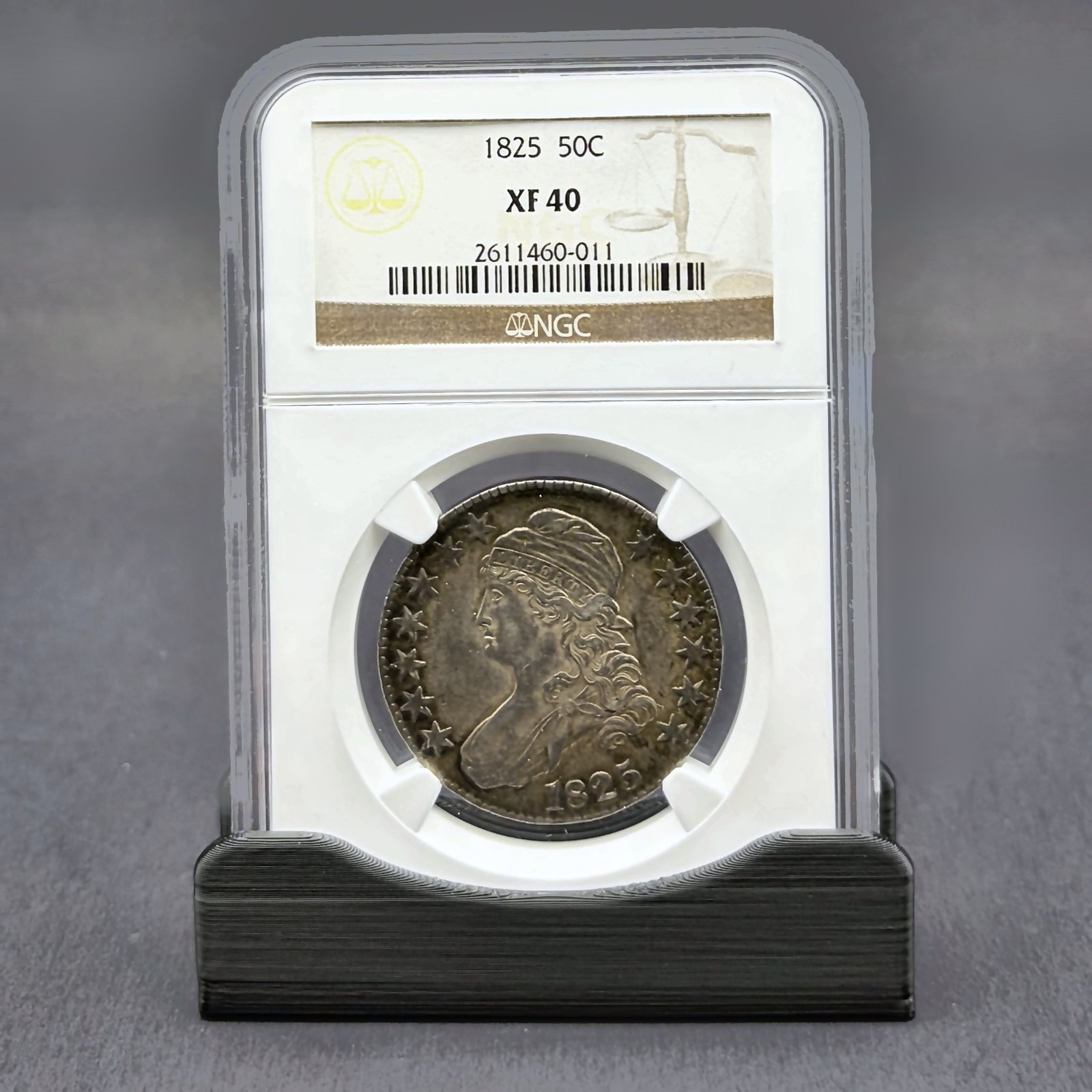 1825 Capped Bust Half Silver Half Dollar NGC XF40 - 50C