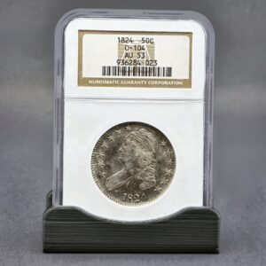 1824 Capped Bust Half Dollar NGC AU53 - 50C