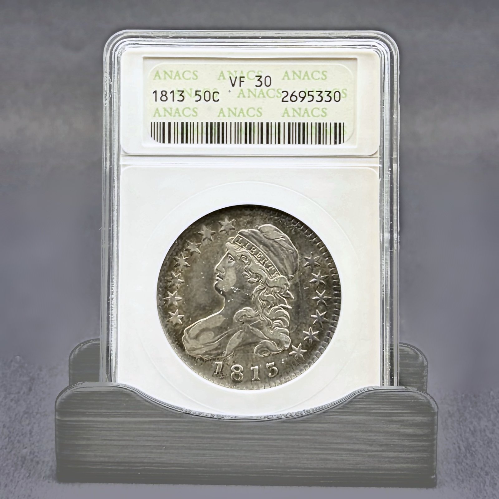 1813 Capped Bust Half Dollar ANAC VF30 - 50C